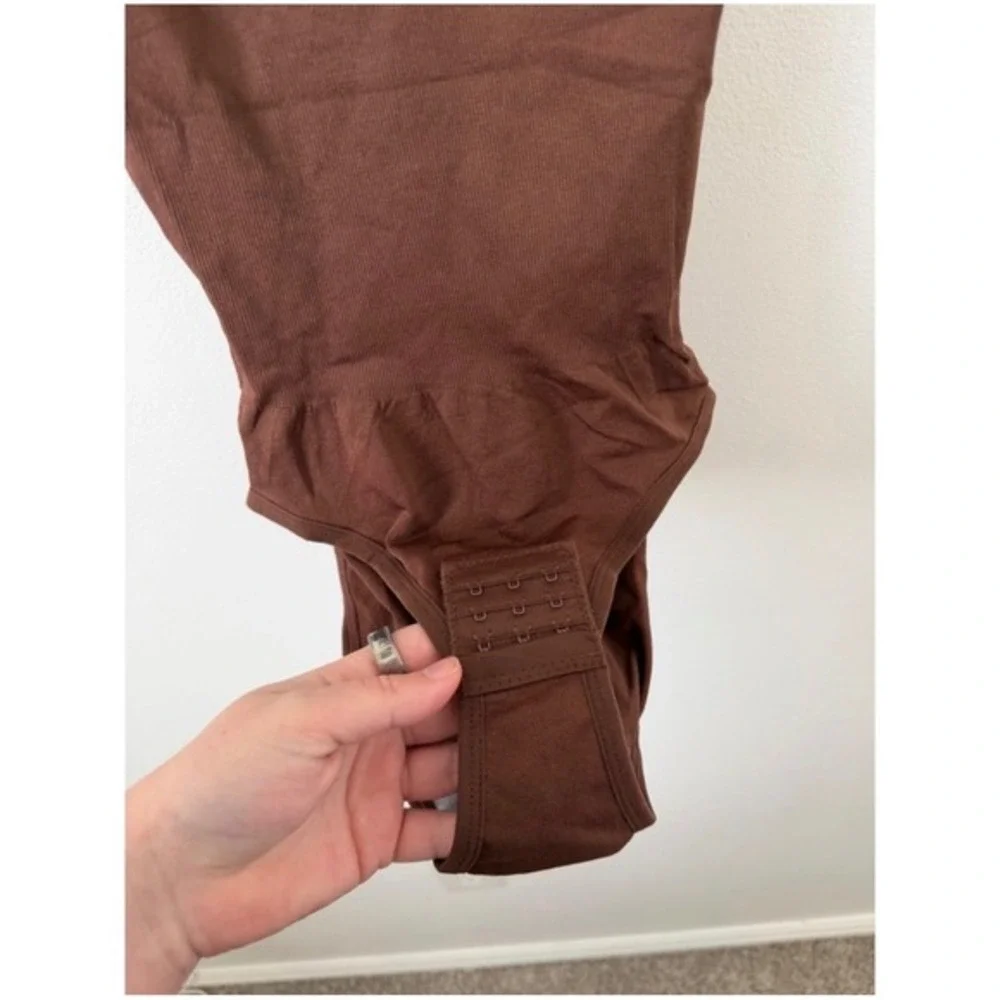 Dark Brown One-Piece Shapewear Bodysuit –‎ Size Large – NWOT